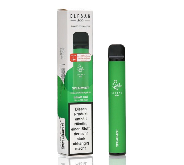 Elf Bar 600 Spearmint Aroma Einweg E-Shisha 20mg Nikotin