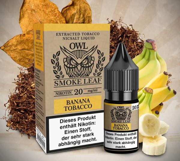 Owl Smoke Leaf - Banana Tobacco - Nikotinsalz Liquid - 10mg