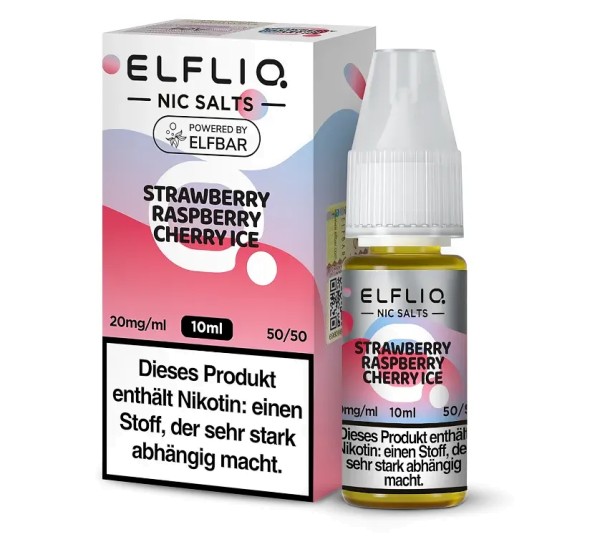 ELFLIQ - Strawberry Raspberry Cherry Ice - Nikotinsalz Liquid 20 mg/ml